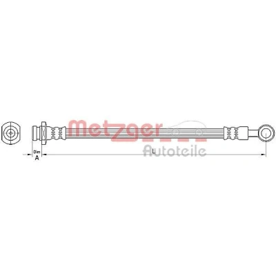 Kuva METZGER 4110491 Jarruletku 345 M10 x 1 DF CHEVROLET: Spark