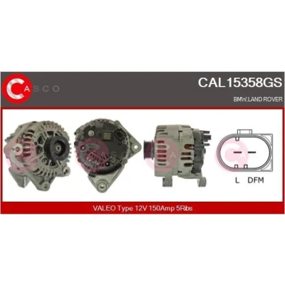 Kuva CASCO CAL10139AS Laturi 12V 98A RENAULT: MEGANE 2 Stufenheck, LAGUNA 2, Scénic 1