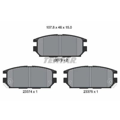 Kuva TEXTAR 2337301 Jarrupalat akustisella kulumavaroittimella MITSUBISHI: Lancer 6 Limousine, GALANT 6, PAJERO 1