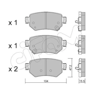Kuva CIFAM 822 1159 0 Jarrupalat akustisella kulumavaroittimella MAZDA: 6 Farmari, Sedan