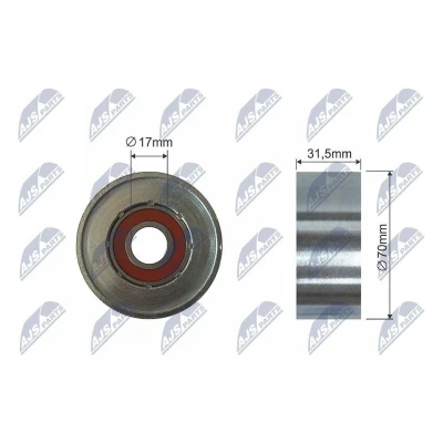 Kuva Ohjainrulla, moniurahihna TOYOTA AVENSIS, AVENSIS Kombi, Liftback, Sedan OE 166200W110, 16620 0W110, 1662028010
