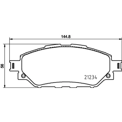 Kuva HELLA 8DB 355 037 801 Jarrupalat Sis. kulumisenilmaisimen Tarvikkeilla TOYOTA: Hilux VIII Pick up