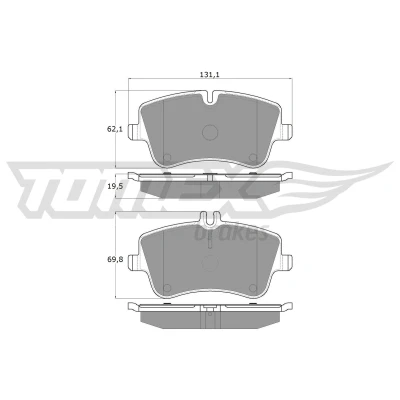Kuva TOMEX brakes TX 12 78 Jarrupalat Etuakseli Kulumisenilmaisemelle MERCEDES BENZ: C sarja Sedan, T modell, CLK Coupe