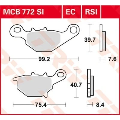 Kuva TRW Sinter Offroad Racing MCB772RSI Jarrupalat