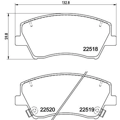 Kuva HELLA 8DB 355 039 041 Jarrupalat Sis. kulumisenilmaisimen Tarvikkeilla HYUNDAI: Ioniq, KIA: Niro