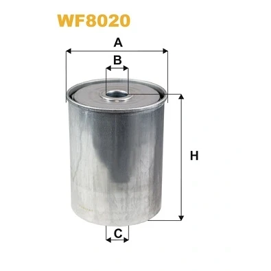 Kuva WIX FILTERS WF8020 Polttoainesuodatin Ruuvattava suodatin PEUGEOT: 205 I Hatchback, II 405 Sedan, FORD: Sierra Mk2 Sedan