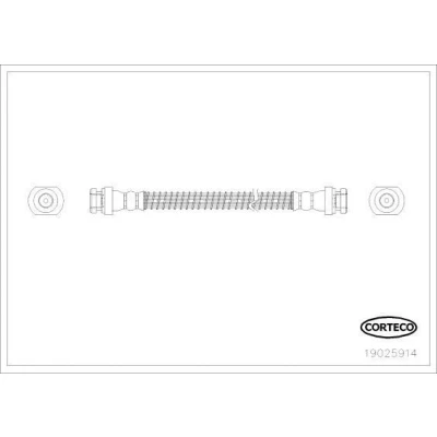 Kuva CORTECO 19025914 Jarruletku Taka akseli 235 MITSUBISHI: PAJERO 2, Lancer 5 Limousine, 1