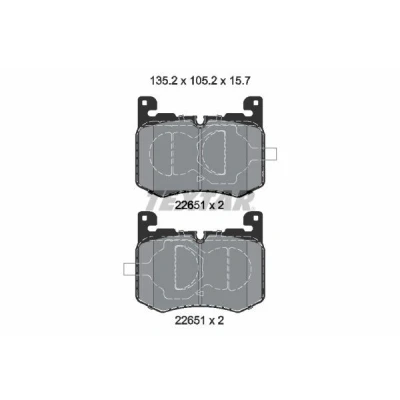Kuva TEXTAR 2265101 Jarrupalat Kulumisenilmaisemelle JAGUAR: F Pace, LAND ROVER: Range Rover Velar