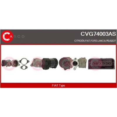 Kuva CASCO CVG74003AS EGR Venttiili Sähköinen FORD: S Max Mk1, MONDEO 4, Focus 2 Kombi, PEUGEOT: 508 I Sedan, 407 SW, 308 CITROËN: Jumpy II MPV, C5 3