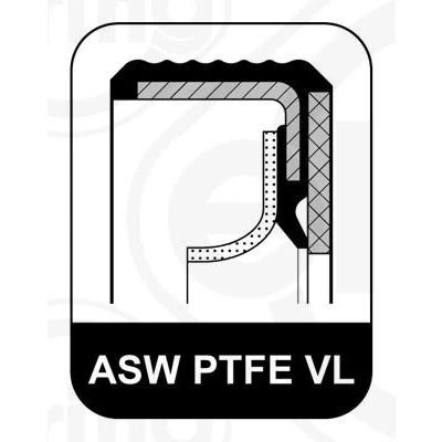 Kuva ELRING 457.220 Kampiakselin Tiiviste asennushylsyllä PTFE (polytetrafluorietyleeni)/ACM (polyakryyli kumi)
