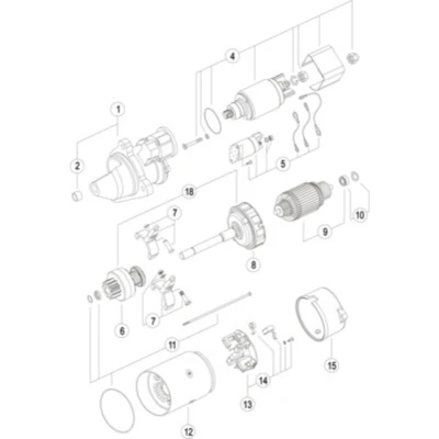 Kuva MAHLE ORIGINAL MS 43 Starttimoottori 12V 4,2kW 10 31 89,0mm