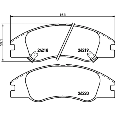 Kuva HELLA 8DB 355 012 041 Jarrupalat akustisella kulumavaroittimella KIA: Cerato Hatchback, Sedan