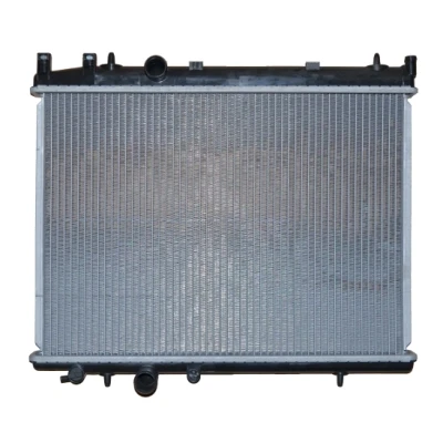 Kuva NRF 53108A Jäähdytin Alumiini 544 380 24 Jäähdytysrivat mekaan. kiinnitetyt PEUGEOT: 206 Hatchback, SW