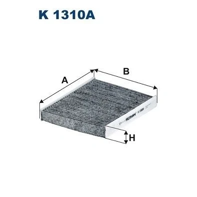 Kuva FILTRON K 1310A Raitisilmasuodatin Aktiivihiilisuodatin 216 186 30 TOYOTA: C HR, HILUX 3 Pick up, Prius II Liftback, LEXUS: RX III