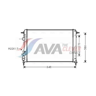 Kuva PRASCO RTA2241 Jäähdytin Alumiini 583 414 23 Jäähdytysrivat mekaan. kiinnitetyt RENAULT: Scénic 1