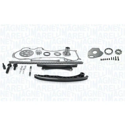 Kuva MAGNETI MARELLI 341500000103 Jakoketjusarja Tiivisteillä Ilman anturia Yksinkertainen, Ketju koteloitu OPEL: Corsa D Hatchback, Astra J Sports Tourer