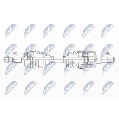 Kuva Vetoakseli, Etuakseli, vasen FORD OE 1860765, 1867867, 1924280