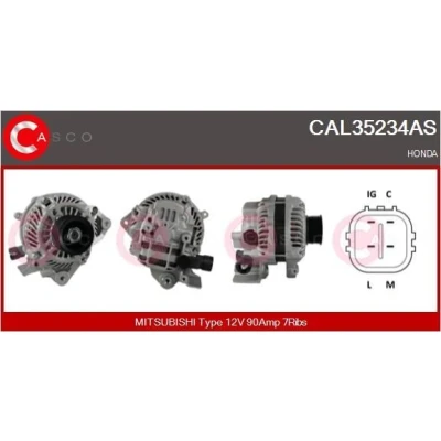 Kuva CASCO CAL15381AS Laturi 12V 160A RENAULT: MEGANE 2 Stufenheck, GRAND SCENIC 3, Kangoo II Express