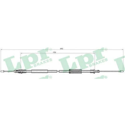 Kuva Vaijeri, käsijarru, Takana, Oikea CITROËN XSARA PICASSO OE 4745W1, 9643731980
