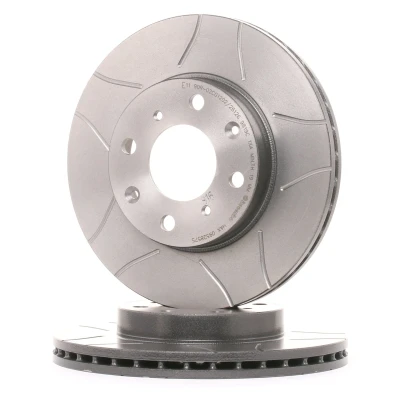 Kuva BREMBO MAX LINE 09.5285.75 Jarrulevyt 240 21 4 tuuletettu sisältä, lovella pinnoitettu Ruuveilla HONDA: CIVIC 6 Stufenheck, Fastback