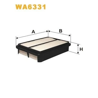 Kuva WIX FILTERS WA6331 Ilmansuodatin 52mm 170mm 250mm Suodatinpanos MITSUBISHI: OUTLANDER 3, ASX SUV, Lancer 8 Limousine, TOYOTA: HILUX 4 Pick up