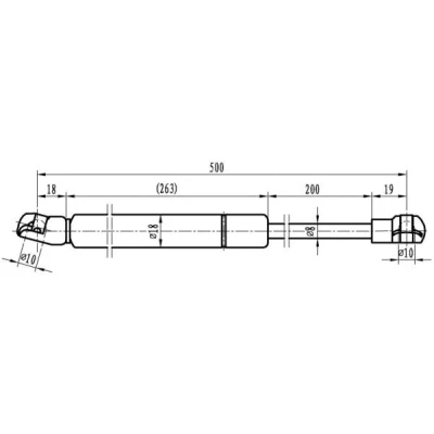 Kuva MAPCO 20958 Konepellin Kaasujousi 280