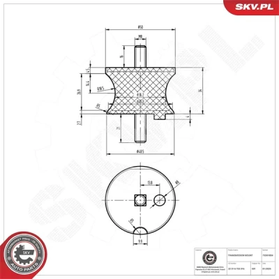 Kuva Vaihteiston tuki, autom., Edessä Esen skv 75SKV804 bmw OE 22 31 6 753 316, 771 220, 799 330