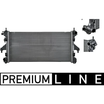 Kuva MAHLE ORIGINAL CR 880 000P Jäähdytin Autoihin, joissa ilmastointi 780 375 26 Jäähdytysrivat mekaan. kiinnitetyt
