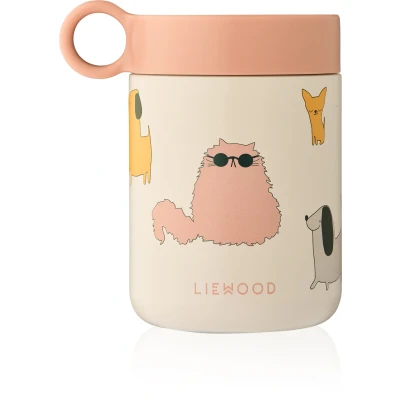 Kuva LIEWOOD Kian Kuvioitu Ruokatermos, Cats &amp; Dogs/Sandy