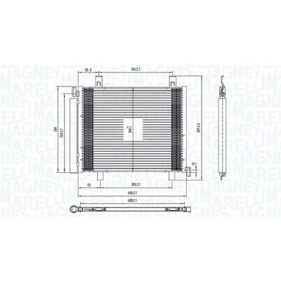 Kuva MAGNETI MARELLI 350203836000 Ilmastoinnin Lauhdutin Vedenerottimella 427x338x16 338 427 16 SKODA: Citigo