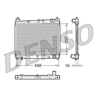 Kuva DENSO DRM50006 Jäähdytin Alumiini 488 350 16 TOYOTA: Yaris I Hatchback, Verso