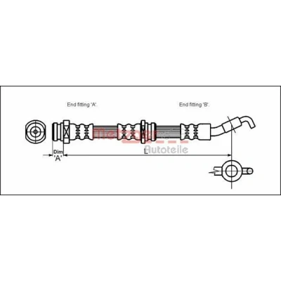 Kuva METZGER 4113326 Jarruletku 445 M10 x 1