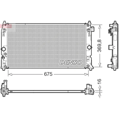 Kuva DENSO DRM50150 Jäähdytin 675mm 370mm 16mm