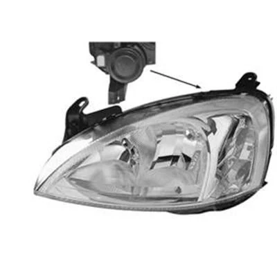 Kuva ABAKUS 442 1125L LDEMN Ajovaloumpio Vasen H7/H7, W5W, PY21W Lasinkirkas, Kromi Lasinkirkas Ilman sähkömoottoria PX26d, BAU15s OPEL: Corsa C Hatchback