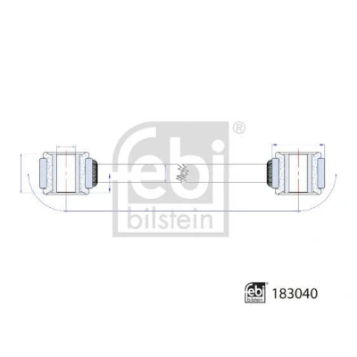 Kuva FEBI BILSTEIN 183040 Koiranluu Taka akseli, vasen, oikea 288 Teräs MERCEDES BENZ: Sprinter 3.5 t Tourer