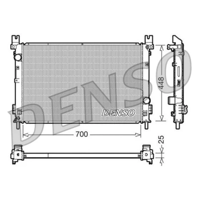 Kuva DENSO DRM06001 Jäähdytin Alumiini 700 448 25
