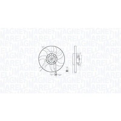 Kuva MAGNETI MARELLI 069422887010 Jäähdyttimen Tuuletin 346 12 204 VOLKSWAGEN: Transporter 4 Bus,