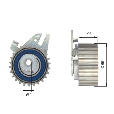 Kuva Kiristysrulla, hammashihna PowerGrip GATES T43043