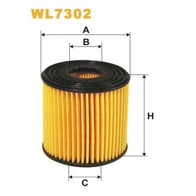 Kuva WIX FILTERS WL7302 Öljynsuodatin Suodatinpanos NISSAN: Almera II Hatchback, Primera Farmari, Navara Pick up