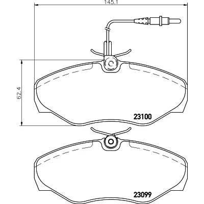 Kuva HELLA 8DB 355 018 501 Jarrupalat kulumisvaroitinkoskettimella RENAULT: ESPACE 3