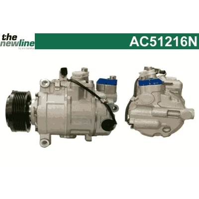 Kuva The NewLine AC51216N Ilmastoinnin Kompressori 6SEU14C AUDI: A4 B7 Avant, B6 Sedan, SEAT: Exeo Sedan