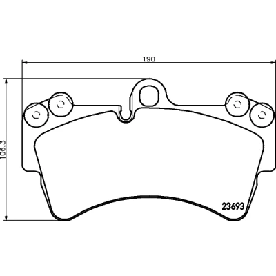 Kuva HELLA 8DB 355 018 691 Jarrupalat Kulumisenilmaisemelle Tasauspainoilla AUDI: Q7, PORSCHE: Cayenne, VOLKSWAGEN: Touareg I