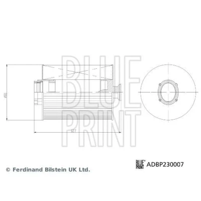 Kuva BLUE PRINT ADBP230007 Polttoainesuodatin Suodatinpanos