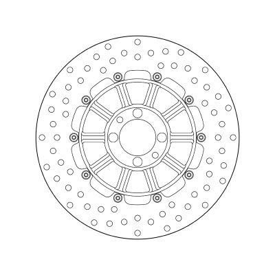 Kuva BREMBO Jarrulevy 285mm 5mm 4 reijitetty 68B407D3 Jarrulevyt