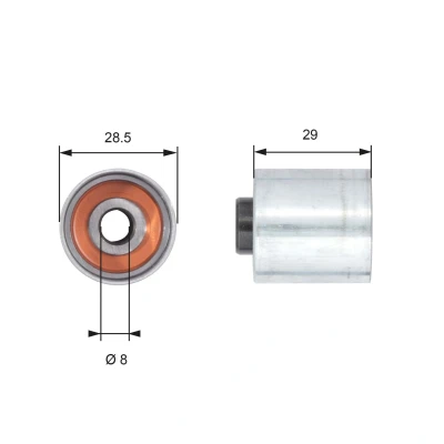 Kuva GATES T42148 Ohjainrulla, Hammashihna Tru Power AUDI: A3 Hatchback