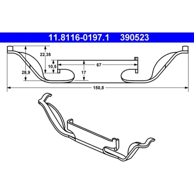 Kuva Jousi, jarrusatula, Etuakseli BMW 5 [E39], Touring 8 [E31] OE 34 11 1 159 957, 163 488, 2 229 753