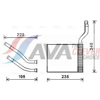 Kuva AVA COOLING SYSTEMS FD6464 Lämmityslaitteen Kenno Putkijohdolla