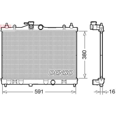 Kuva DENSO DRM46040 Jäähdytin 380 601 16