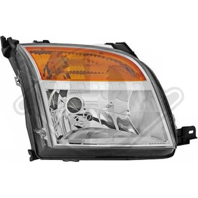 Kuva DIEDERICHS 1475086 Ajovaloumpio Oikea H4 keltainen FORD: Fusion Farmari (JU2) 1.4 TDCi, 1.6 1.25, 1.4, 2002 2012