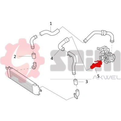 Kuva Ahdinletku Seim 981874 nissan qashqai / +2 i OE 14460BB30A, 14460BB31A